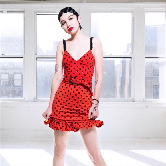 discount universe | Dresses | Du Discount Universe Modern Love Red 日本価格 DU Universe Discount ひざ丈ワンピース